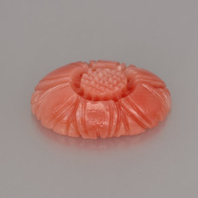 Coral Salmón natural de 3.11 ct, Forma elegante, Opaco
