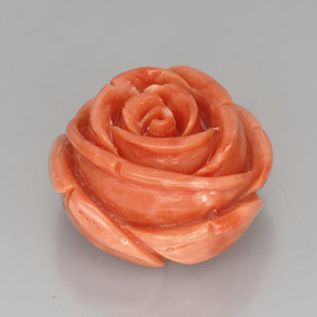 Coral rosa natural de 40,94 ct, forma elegante, opaco