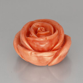 Coral rosa natural de 40,94 ct, forma elegante, opaco