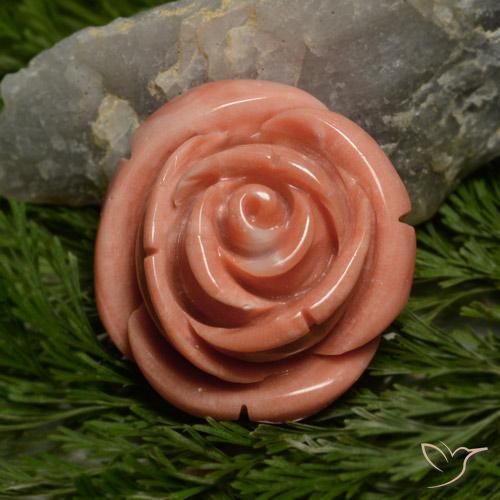 31.12ct Natural Rosado medio Coral, Corte Flor, Opaco