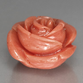 Coral rosa natural de 10,23 ct, forma elegante, opaco