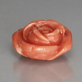 Coral Salmón natural de 6.05 ct, Forma elegante, Opaco