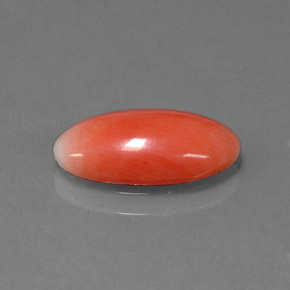 Coral Salmón natural de 1.69 ct, Corte Óvalo, Opaco