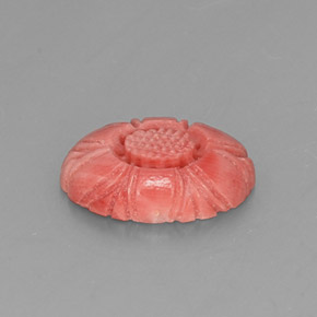 Coral rosa natural de 3,52 ct, forma elegante, opaco
