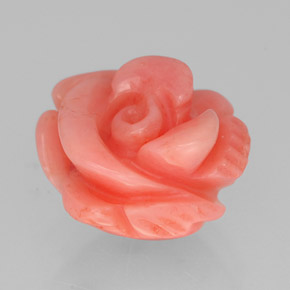 Coral rosa natural de 3,61 ct, forma elegante, opaco