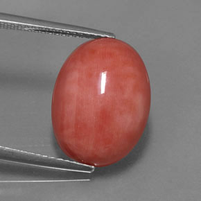 Coral rosa natural de 7,54 ct, corte óvalo, opaco