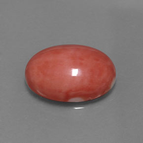 Coral rosa natural de 7,54 ct, corte óvalo, opaco
