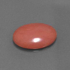 Coral rosa natural de 4,97 ct, corte óvalo, opaco
