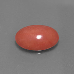 Coral rosa natural de 5,26 ct, corte óvalo, opaco