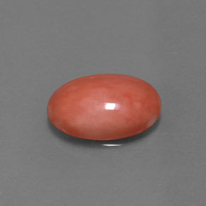 Coral rosa natural de 4,05 ct, corte óvalo, opaco