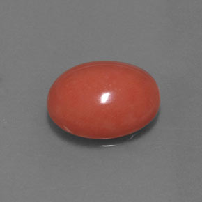 Coral rosa natural de 4,34 ct, corte óvalo, opaco