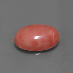 Coral Salmón natural de 4.53 ct, Corte Óvalo, Opaco