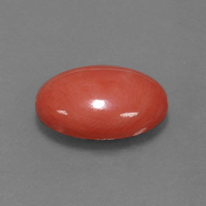 Coral rosa natural de 3,33 ct, corte óvalo, opaco