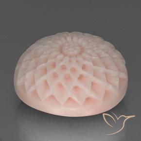 Coral Rosado salmón natural de 24.56 ct, Corte Flor, Opaco