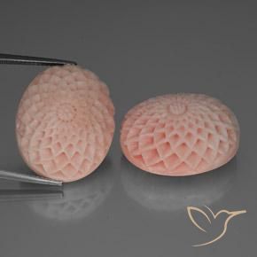 68.24ctw Natural Rosado claro medio Coral, Elegante, Opaco