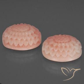 Gemas de Coral Rosado medio natural de 17.76 ct, Elegante, Opaco