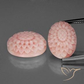 17.46ctw Natural Rosado azulado Coral, Elegante, Opaco
