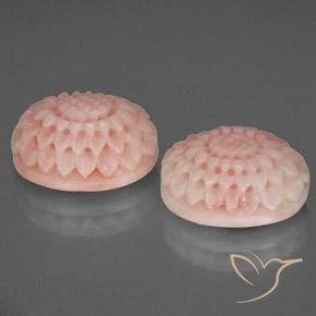 Gemas de Coral Rosado azulado natural de 17.46 ct, Elegante, Opaco