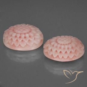 Gemas de Coral Rosado claro medio natural de 15.99 ct, Elegante, Opaco