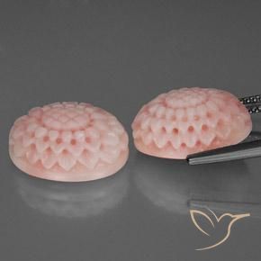 Gemas de Coral Rosado claro medio natural de 15.99 ct, Elegante, Opaco