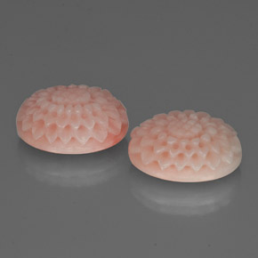 Gemas de Coral Rosado medio natural de 14.19 ct, Forma elegante, Opaco