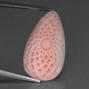 Coral rosa natural de 18,16 ct, forma elegante, opaco