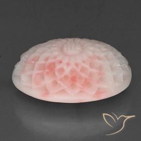 Coral rosa natural de 15,19 ct, forma elegante, opaco