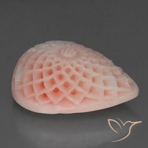 Coral Rosado azulado natural de 28.43 ct, Forma elegante, Opaco