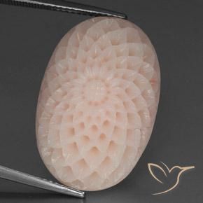 29.15ct Natural Rosado salmón Coral, Corte Flor, Opaco