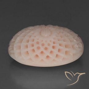 Coral Rosado salmón natural de 29.15 ct, Corte Flor, Opaco
