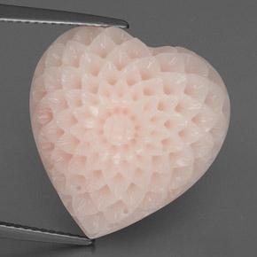 Coral rosa natural de 20,46 ct, forma elegante, opaco