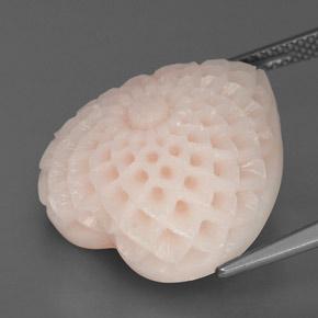 Coral rosa natural de 20,46 ct, forma elegante, opaco