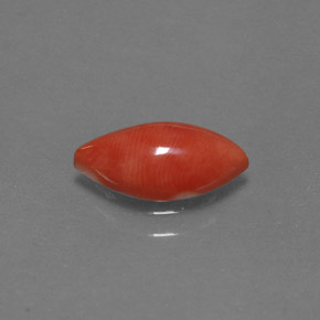 Coral rosa natural de 1,23 ct, marquesa, opaco