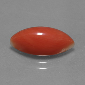 Coral rosa natural de 3,54 ct, marquesa, opaco