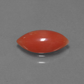 Coral rosa natural de 1,27 ct, marquesa, opaco