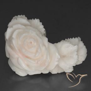 40.10ct Natural Blanco rosado Coral, Elegante, Opaco
