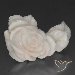 Coral Blanco rosado natural de 40.10 ct, Elegante, Opaco