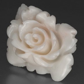 Coral blanco natural de 18,84 ct, forma elegante, opaco