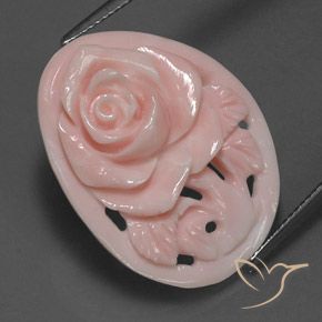 Coral rosa natural de 12,99 ct, corte flor, opaco