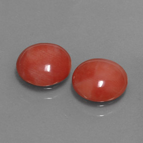 Gemas de coral rosa natural de  ct, corte redondo, opaco