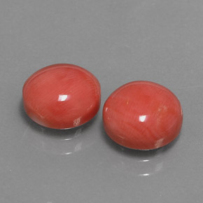 Gemas de coral rosa natural de  ct, corte redondo, opaco
