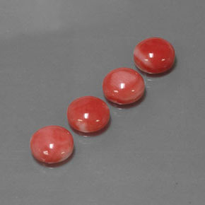 Gemas de coral rosa natural de  ct, corte redondo, opaco