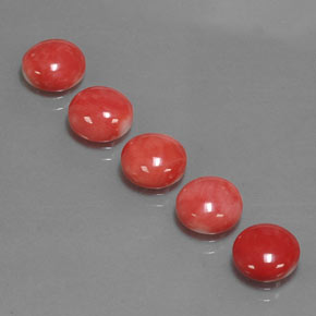 Gemas de coral rosa natural de  ct, corte redondo, opaco