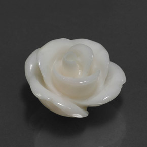Coral blanco natural de 10,95 ct, forma elegante, opaco