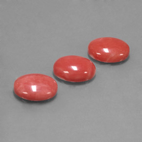 Gemas de coral rosa natural de  ct, corte óvalo, opaco