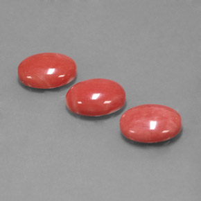 Gemas de coral rosa natural de  ct, corte óvalo, opaco