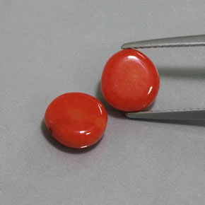 Gemas de coral rosa natural de  ct, forma elegante, opaco