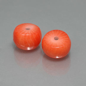 Gemas de coral rosa natural de  ct, forma elegante, opaco