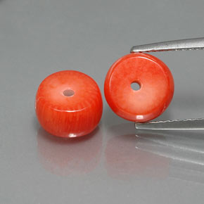 Gemas de coral rosa natural de  ct, forma elegante, opaco