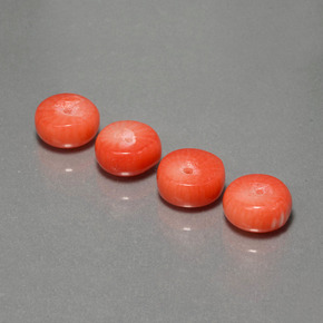 Gemas de Coral Salmón natural de  ct, Forma elegante, Opaco